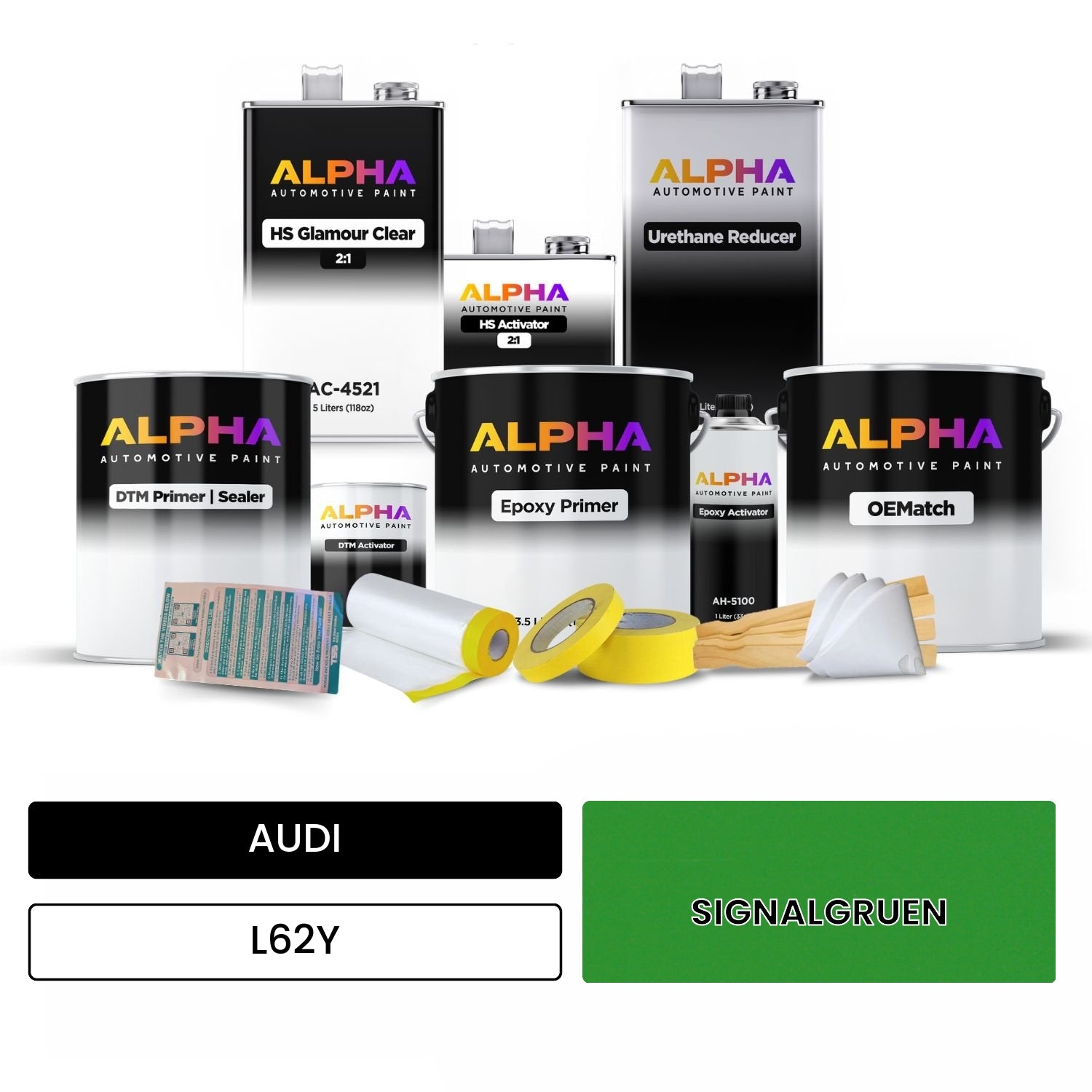 AUDI Signal Green L62Y OEMatch Vehicle Paint Kit