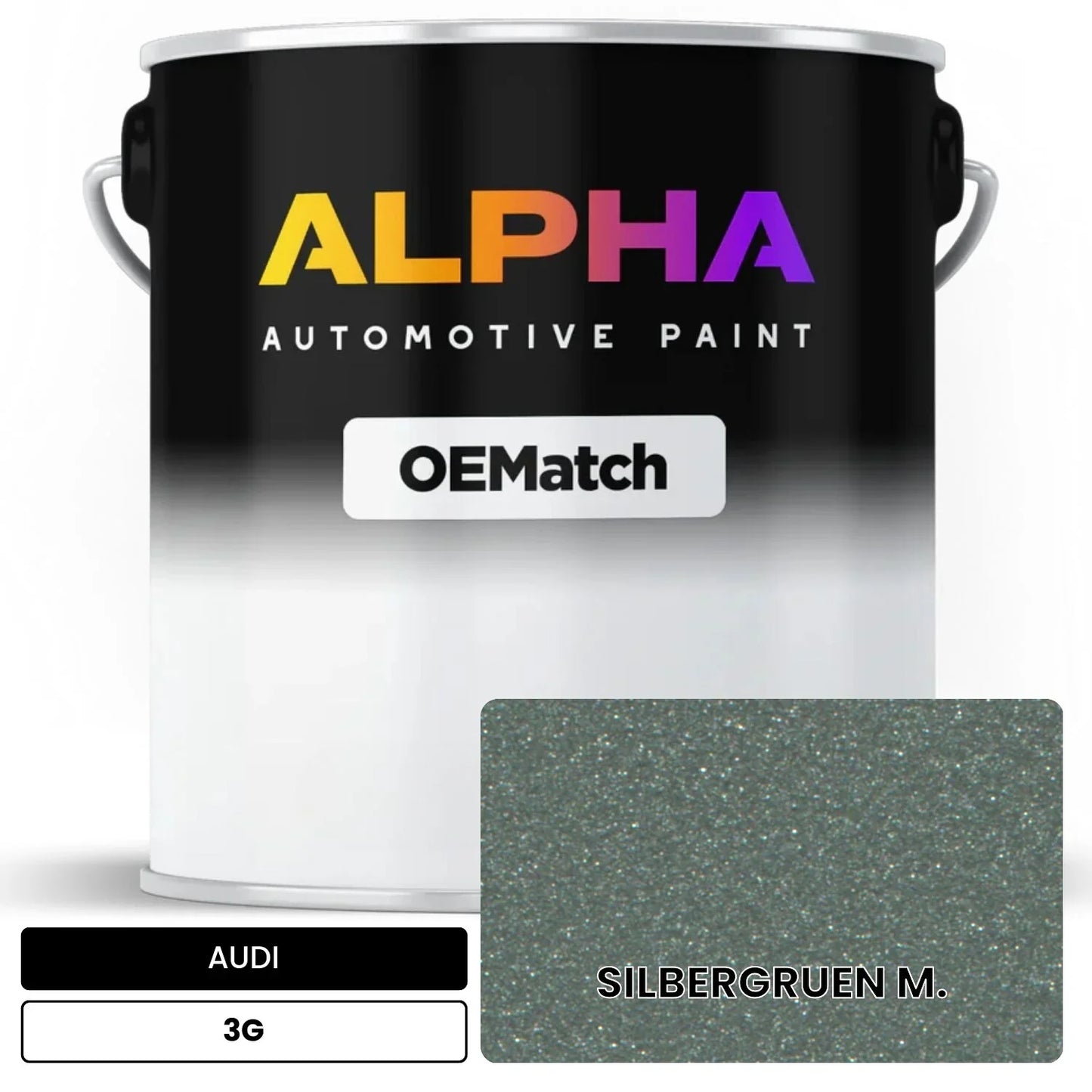 AUDI Silver Green Metallic 3G OEMatch Basecoat