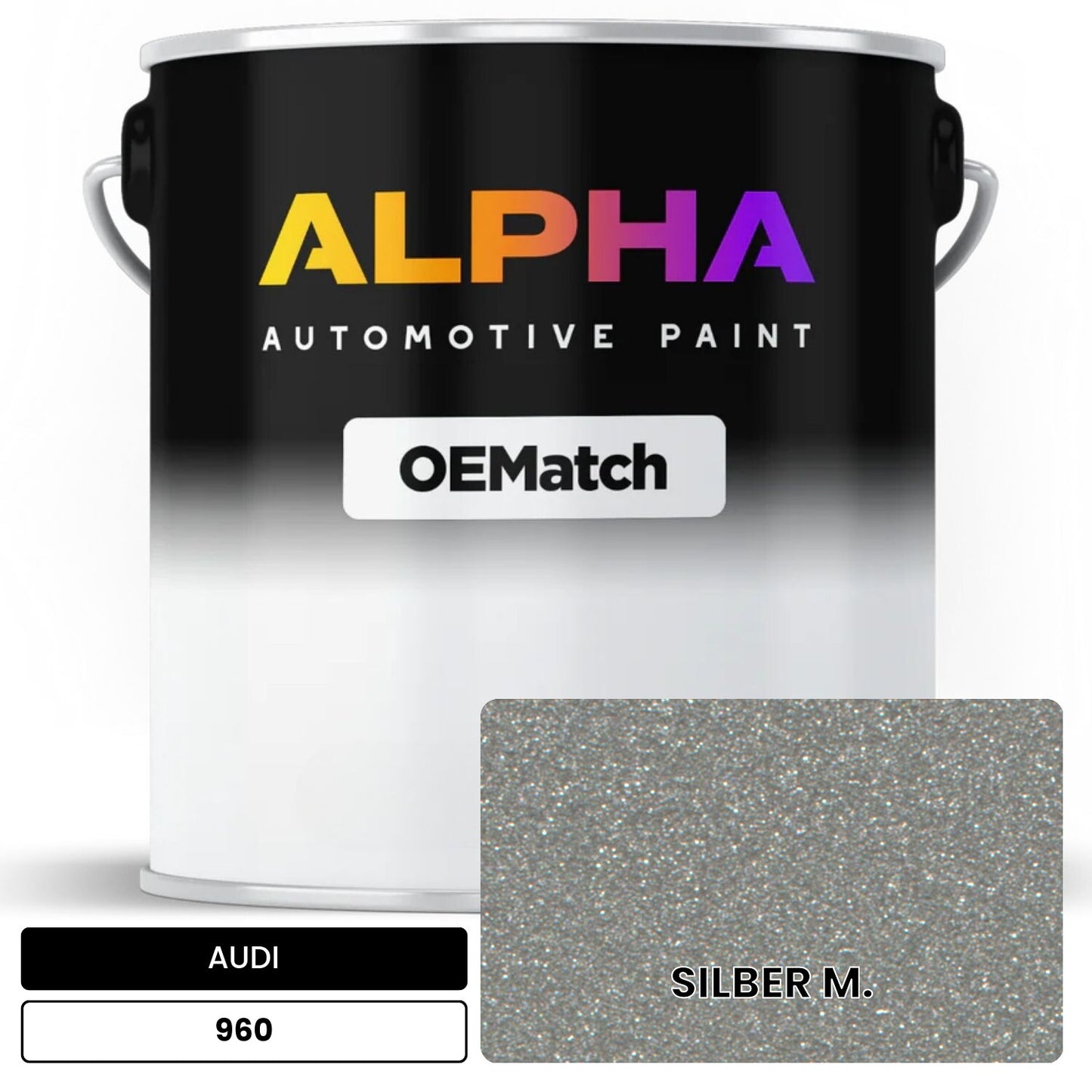 AUDI Silver Metallic 960 OEMatch Basecoat
