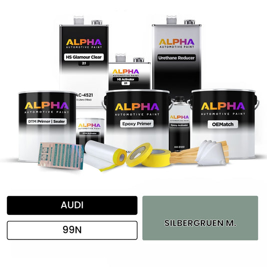 AUDI Silvergreen Metallic 99N OEMatch Vehicle Paint Kit