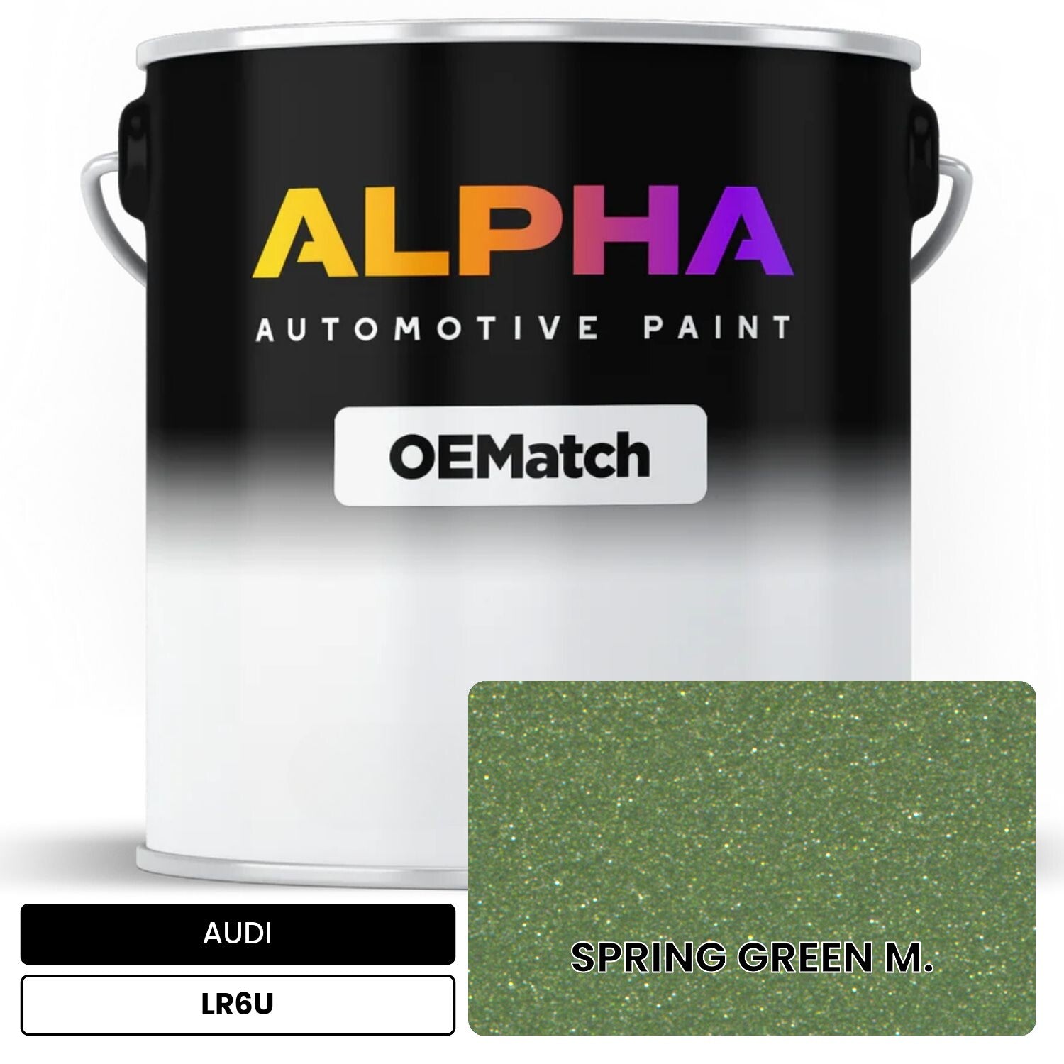 AUDI Spring Green Metallic LR6U OEMatch Basecoat