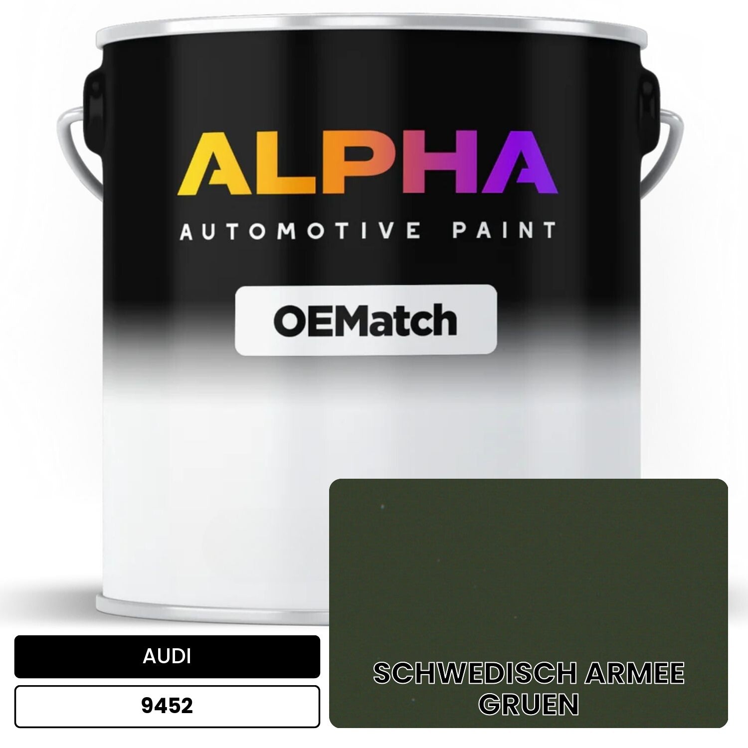 AUDI Swedish Army Green 9452 OEMatch Basecoat