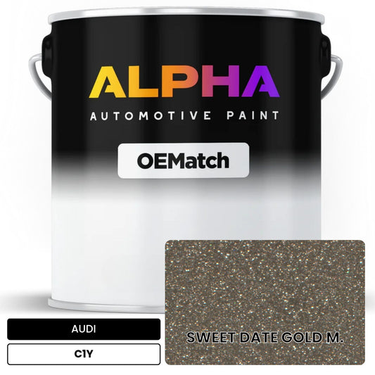 AUDI Sweet Date Gold Metallic C1Y OEMatch Basecoat