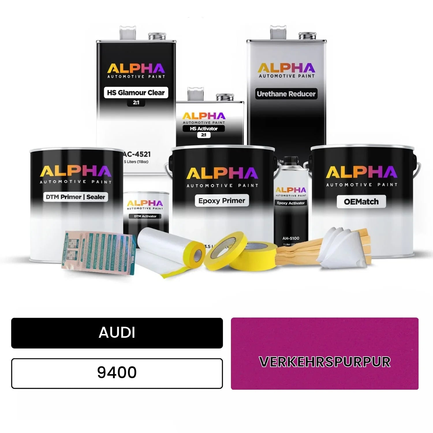 AUDI Traffic Purple 9400 OEMatch Vehicle Paint Kit