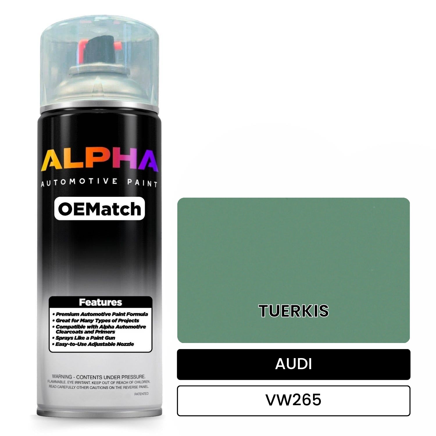 AUDI Turquoise VW265 OEMatch Spraycan