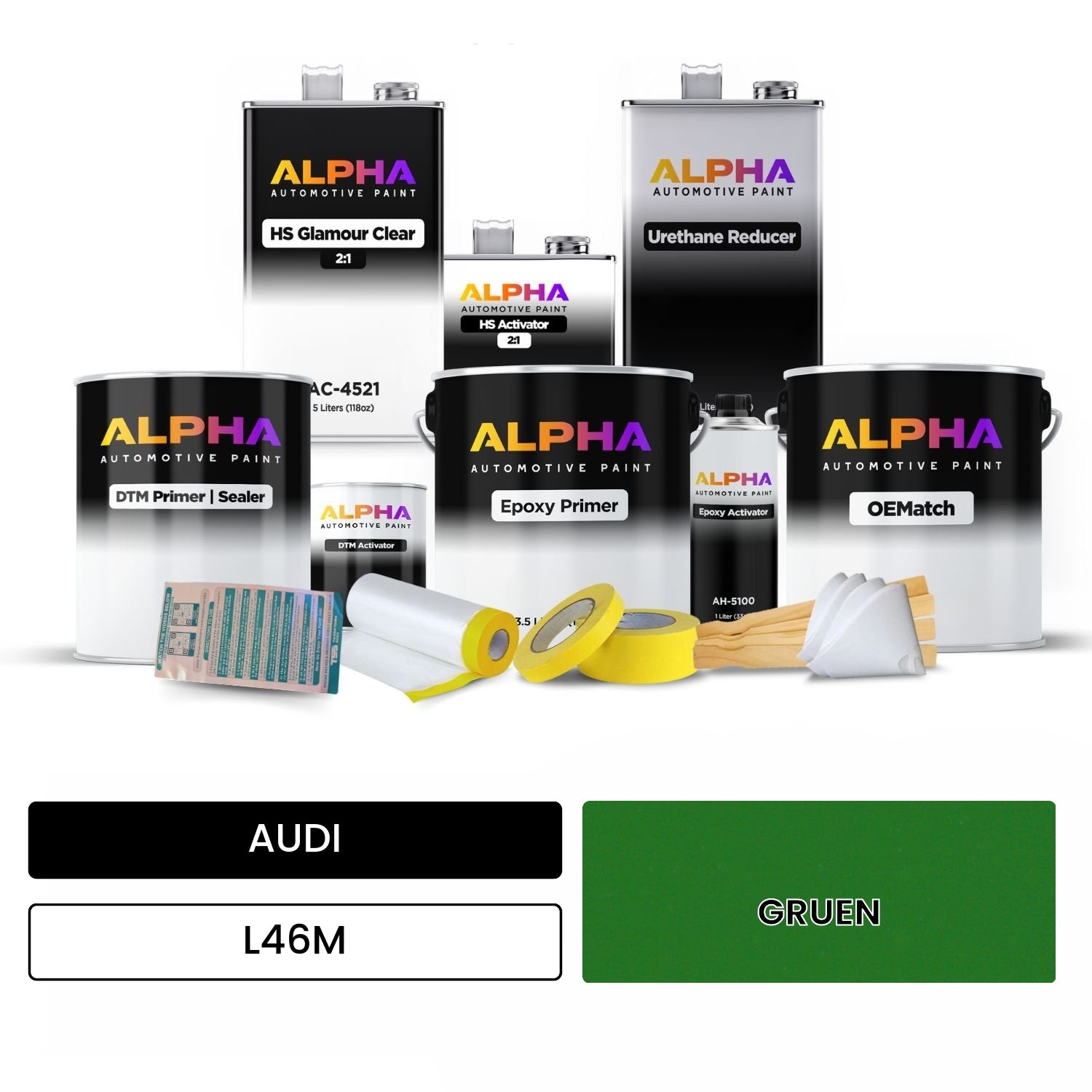 AUDI Viper Green L46M OEMatch Vehicle Paint Kit