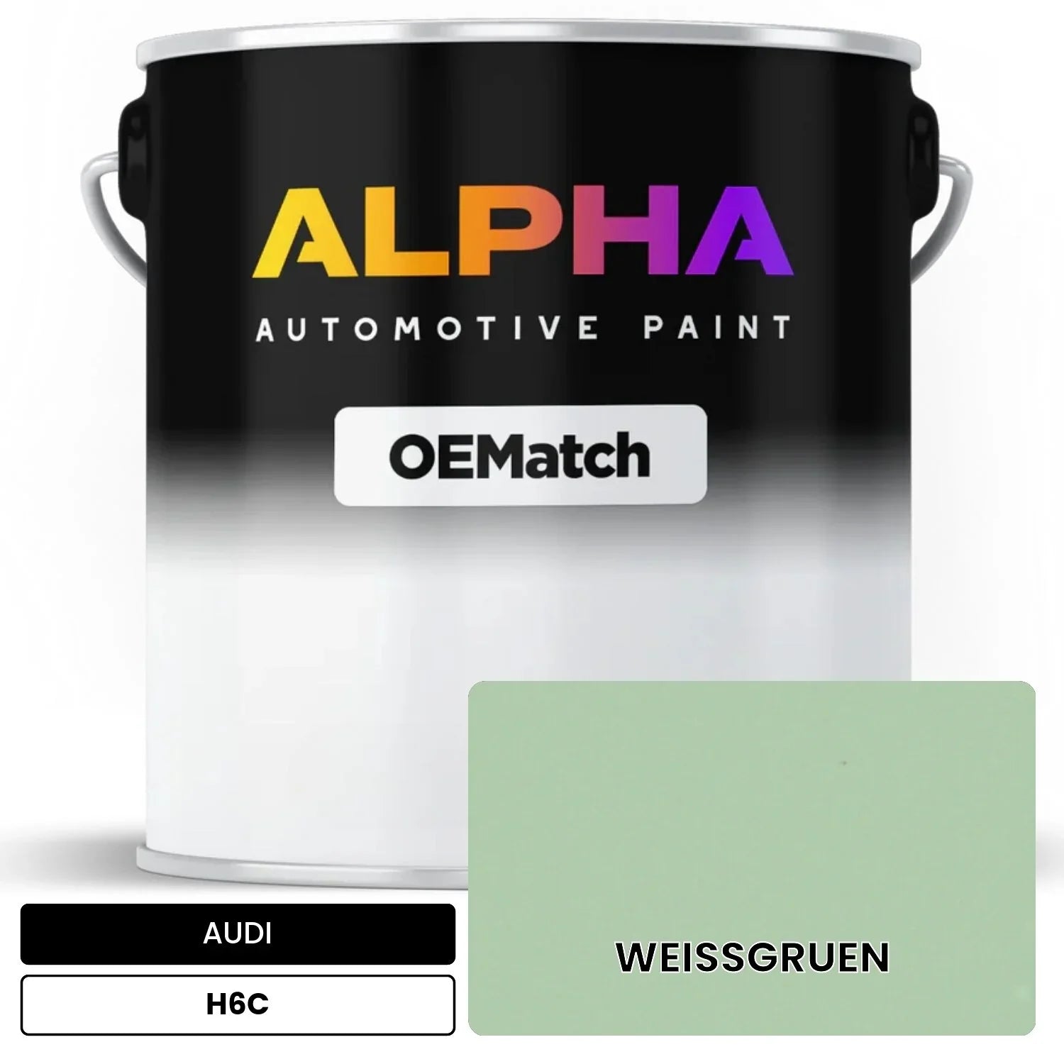 AUDI Whitegreen H6C OEMatch Basecoat