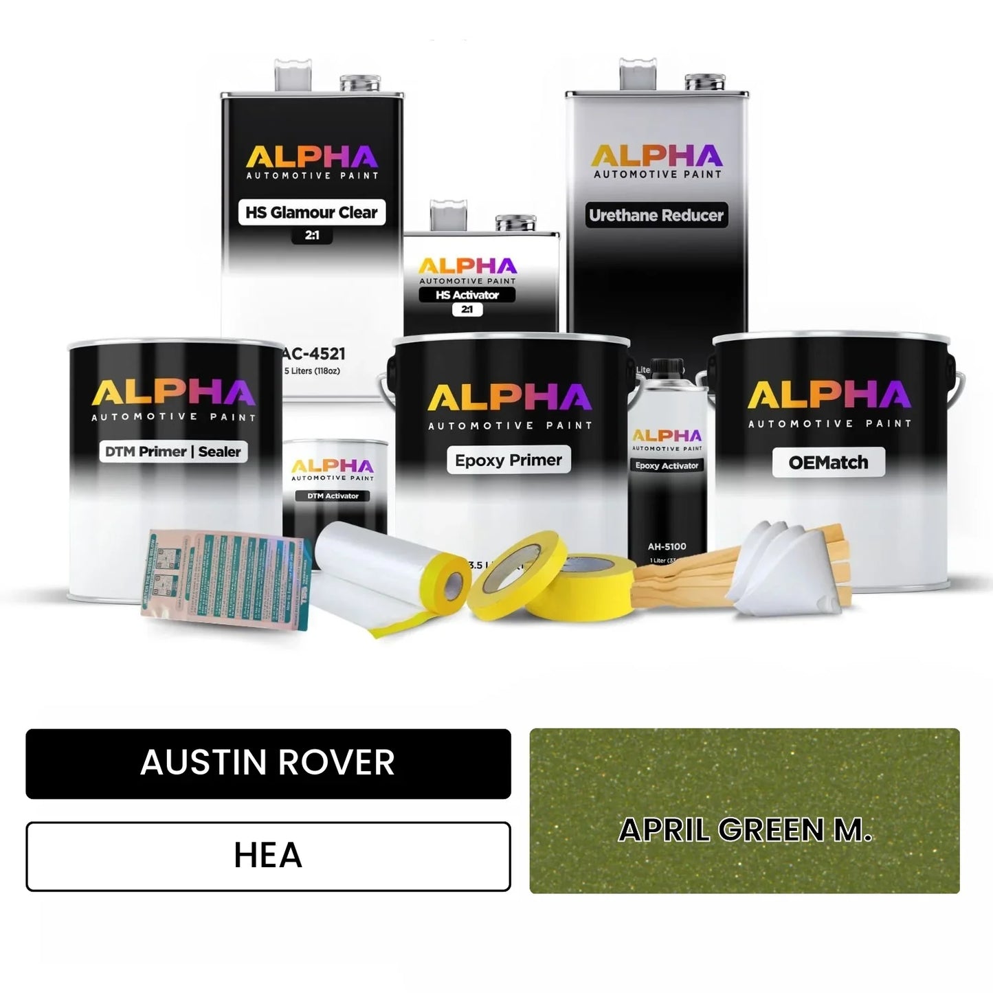 AUSTIN ROVER APRIL GREEN M. HEA OEMatch Vehicle Paint Kit