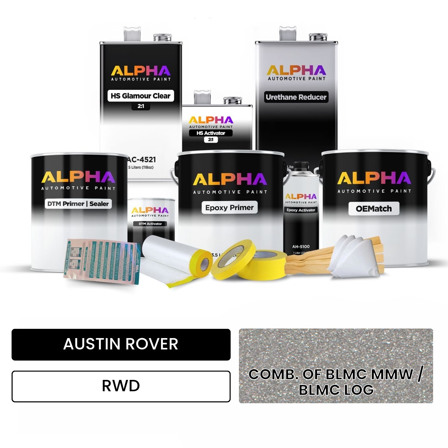 AUSTIN ROVER COMB. OF BLMC MMW / BLMC LOG RWD OEMatch Vehicle Paint Kit
