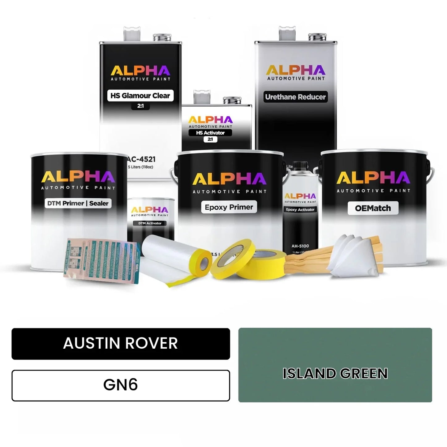 AUSTIN ROVER ISLAND GREEN GN6 OEMatch Vehicle Paint Kit