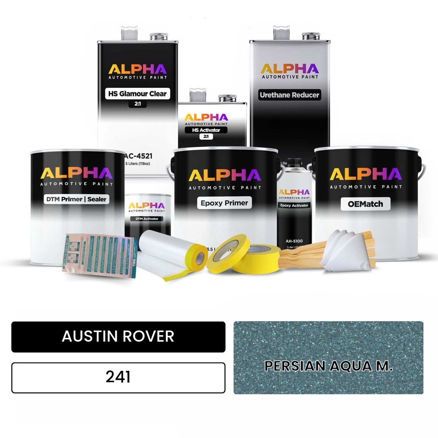 AUSTIN ROVER PERSIAN AQUA M. 241 OEMatch Vehicle Paint Kit