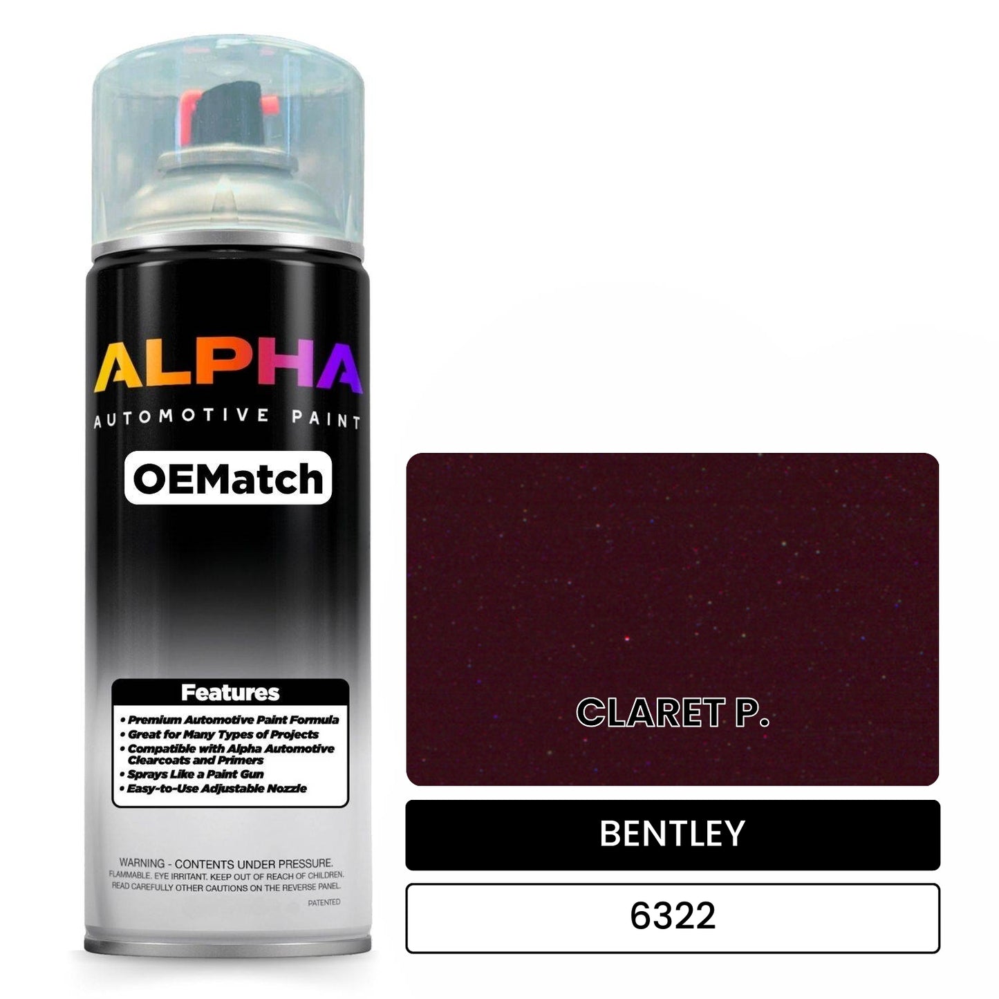 BENTLEY CLARET P. 6322 OEMatch Spraycan