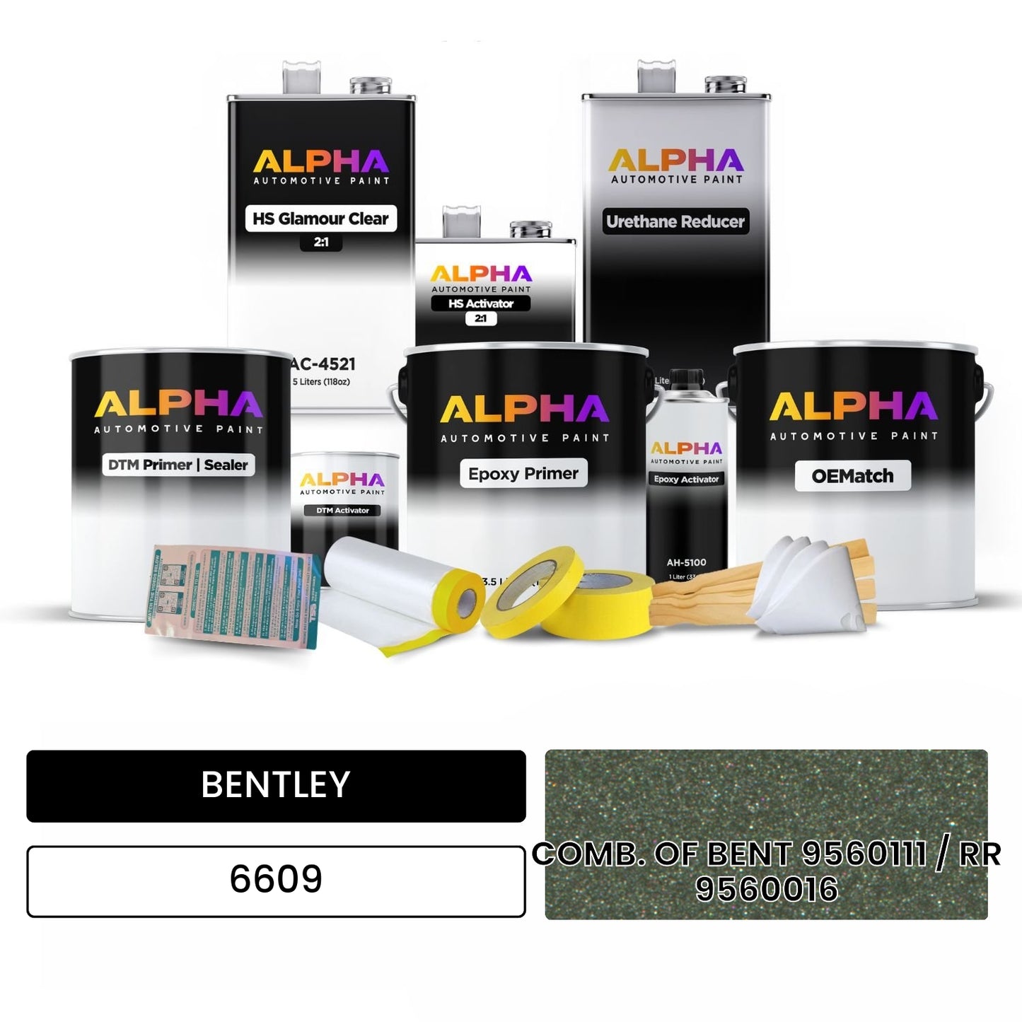 BENTLEY COMB. OF BENT 9560111 / RR 9560016 6609 OEMatch Vehicle Paint Kit