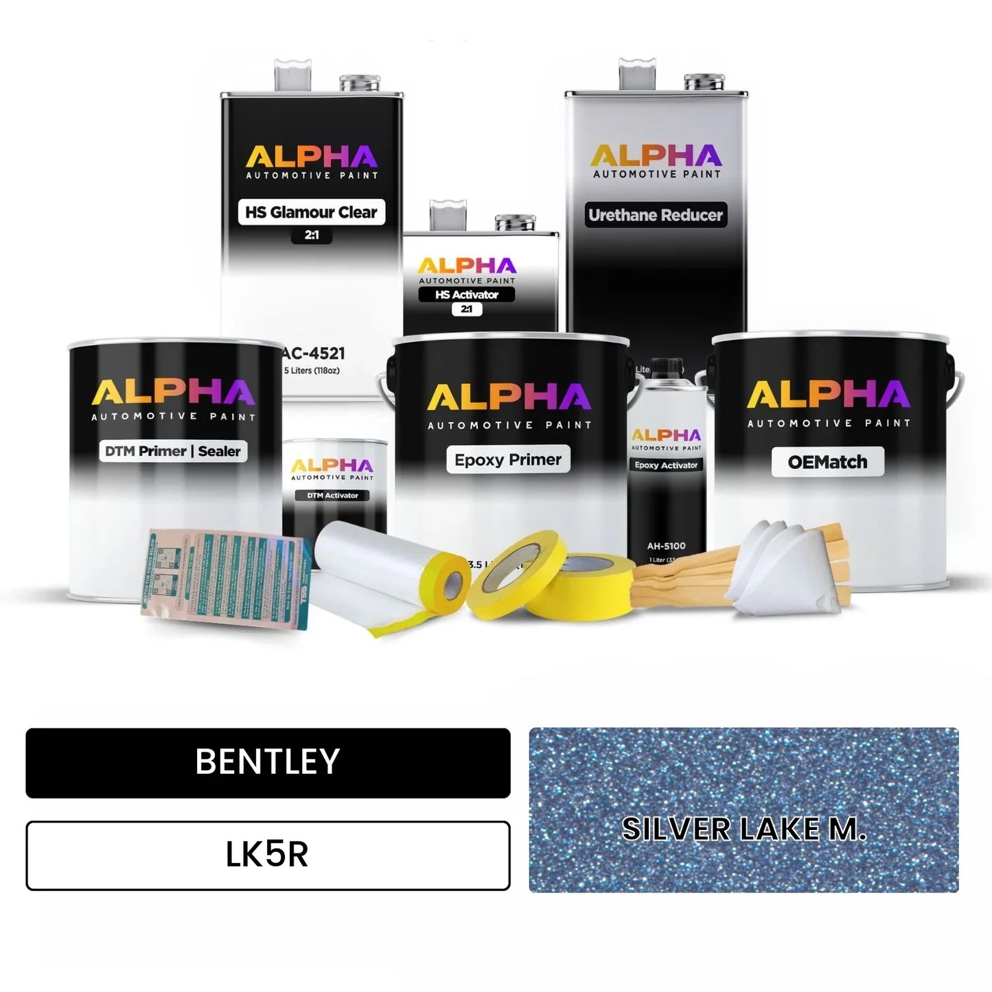 BENTLEY SILVER LAKE M. LK5R OEMatch Vehicle Paint Kit