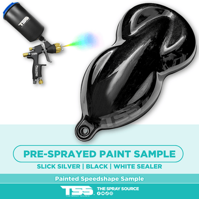 Black Metal Candy Pearl Pre-Sprayed Speedshape Paint Sample (Black Ground Coat) - The Spray Source - Tamco Paint