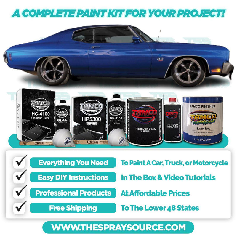 Blazin Blue Extra Large Car kit (White Ground Coat) - The Spray Source - Tamco Paint