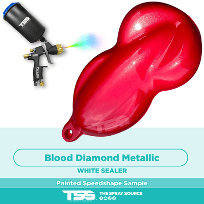 Blood Diamond Metallic Pre-Sprayed Speedshape Paint Sample (White Ground Coat) - The Spray Source - Tamco Paint