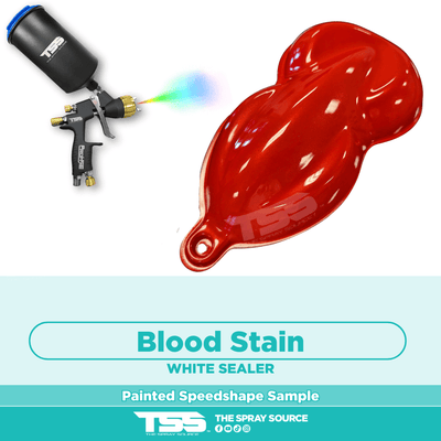 Blood Stain Pre-Sprayed Speedshape Paint Sample (White Ground Coat) - The Spray Source - Alpha Pigments