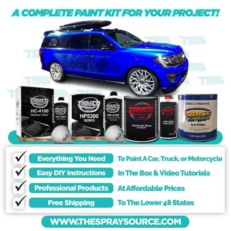 Blue Nitrous Medium Car Kit (White Ground Coat) - The Spray Source - Tamco Paint
