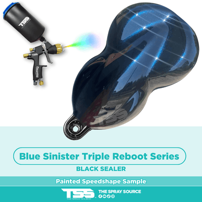 Blue Sinister Triple Reboot Series Pre-Sprayed Speedshape Paint Sample (Black Ground Coat) - The Spray Source - Tamco Paint