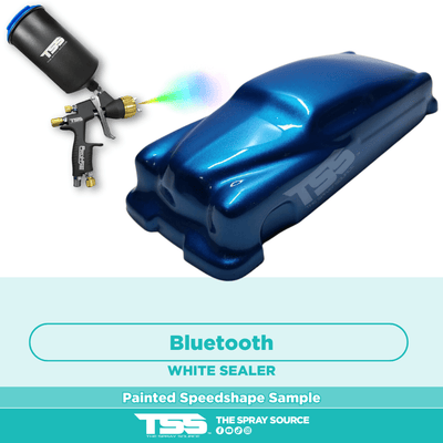 Bluetooth Pearl Pre-Sprayed Speedshape Paint Sample (White Ground Coat) - The Spray Source - Tamco Paint