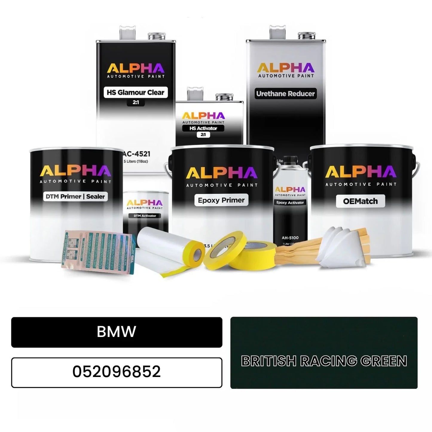 BMW BRITISH RACING GREEN 052096852 OEMatch Vehicle Paint Kit