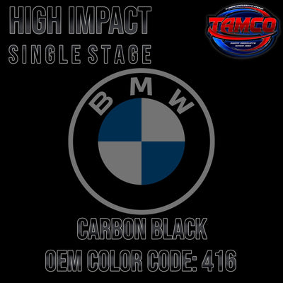 BMW Carbon Black | 416 | 1999-2022 | OEM High Impact Single Stage - The Spray Source - Tamco Paint Manufacturing