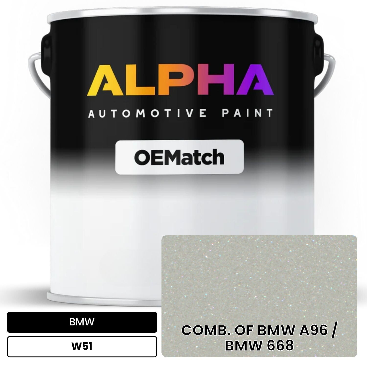 BMW COMB. OF BMW A96 / BMW 668 W51 OEMatch Basecoat
