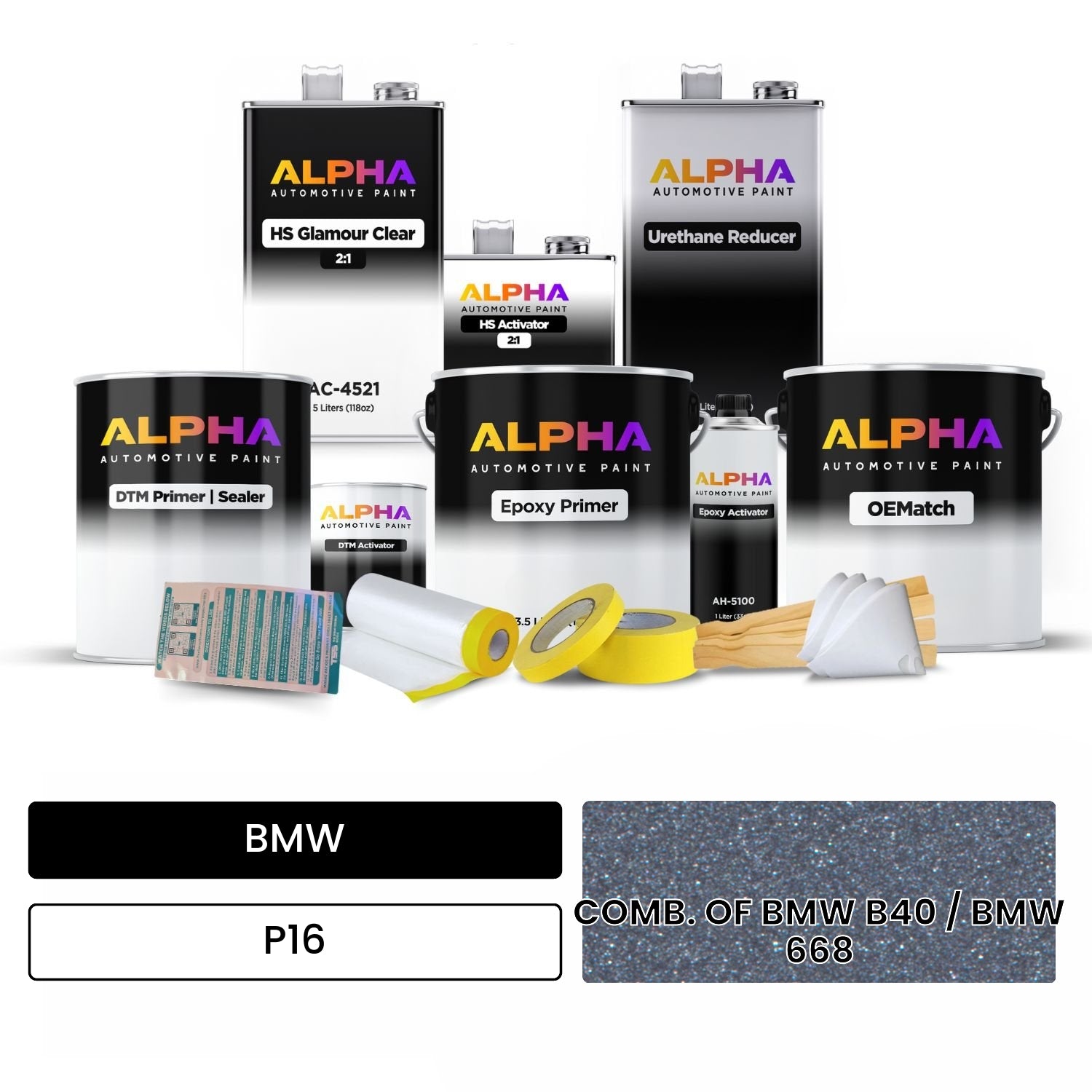 BMW COMB. OF BMW B40 / BMW 668 P16 OEMatch Vehicle Paint Kit