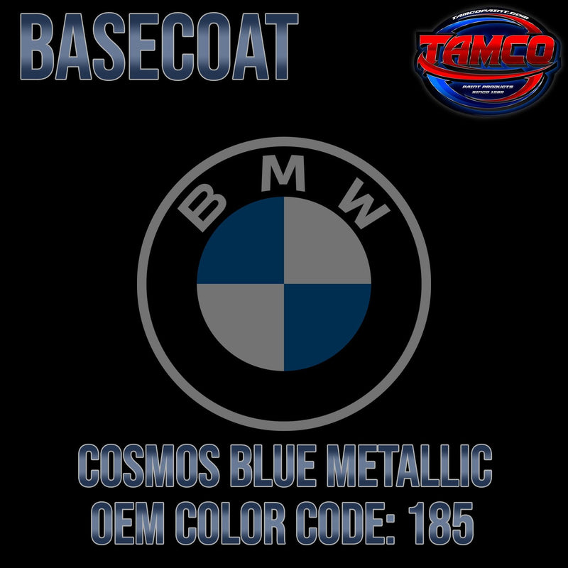 BMW Cosmos Blue Metallic | 185 | 1985-1986 | OEM Basecoat - The Spray Source - Tamco Paint Manufacturing