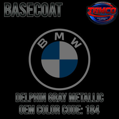 BMW Delphin Gray Metallic | 184 | 1983-1990 | OEM Basecoat - The Spray Source - Tamco Paint Manufacturing