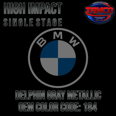 BMW Delphin Gray Metallic | 184 | 1983-1990 | OEM High Impact Single Stage - The Spray Source - Tamco Paint Manufacturing