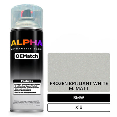 BMW FROZEN BRILLIANT WHITE M. MATT X16 | OEMatch Automotive Spraycan