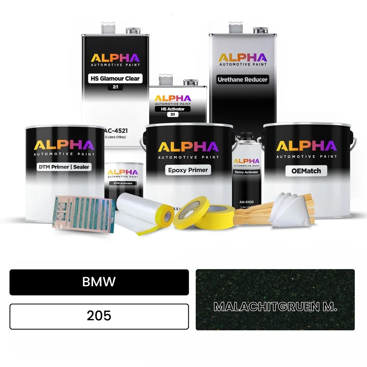 BMW MALACHITGRUEN M. 205 OEMatch Vehicle Paint Kit