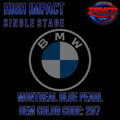 BMW Montreal Blue Pearl | 297 | OEM High Impact Single Stage - The Spray Source - Tamco Paint Manufacturing