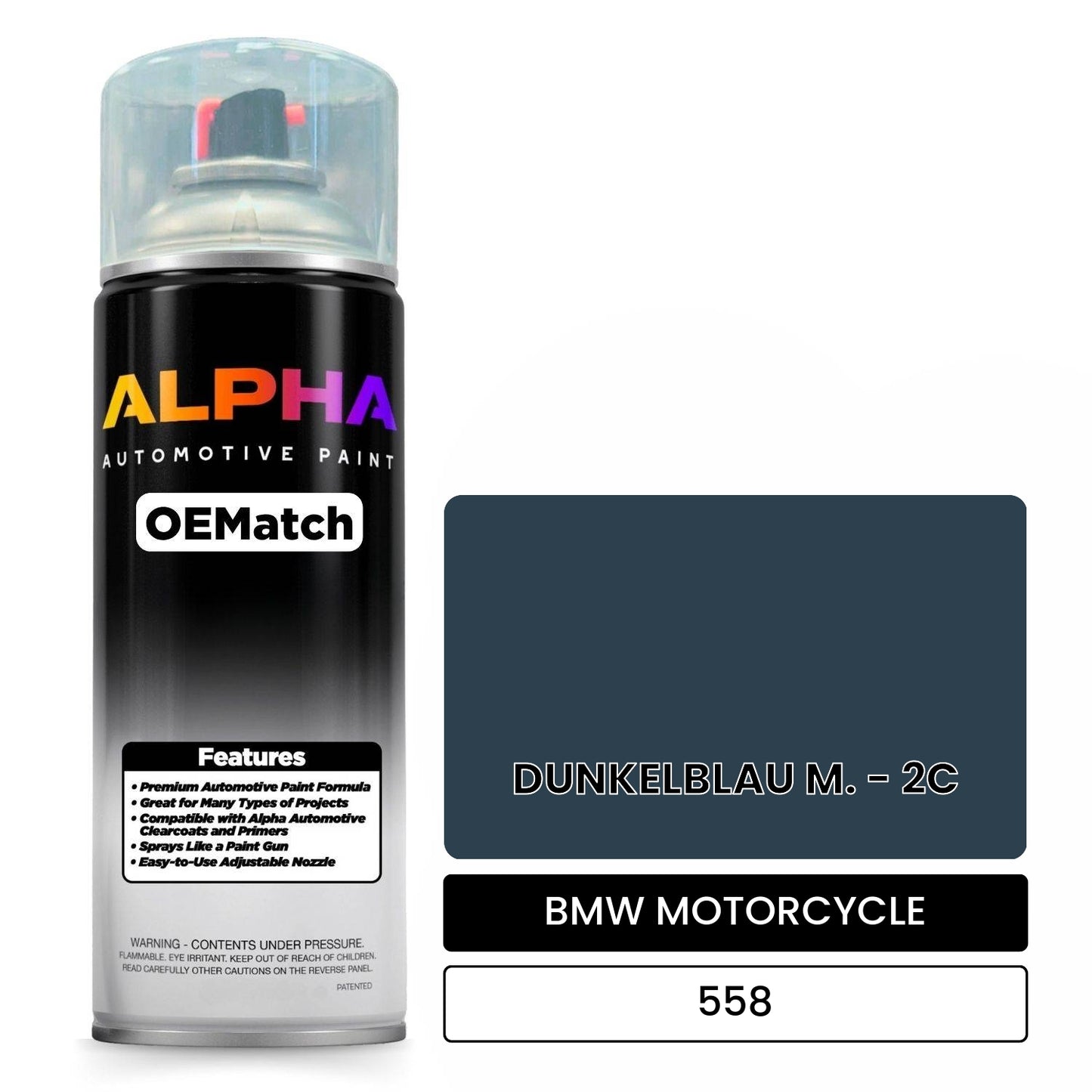 BMW MOTORCYCLE DUNKELBLAU M. - 2C 558 OEMatch Spraycan