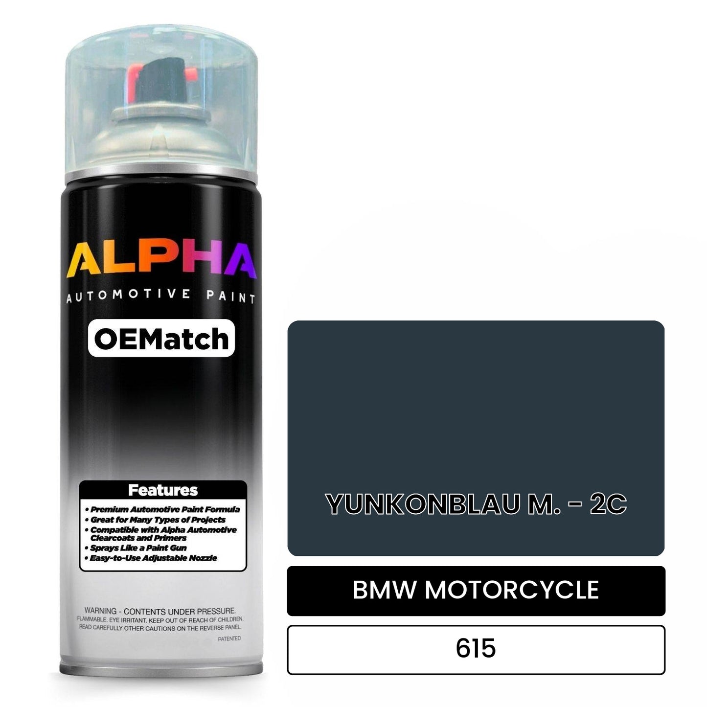 BMW MOTORCYCLE YUNKONBLAU M. - 2C 615 OEMatch Spraycan