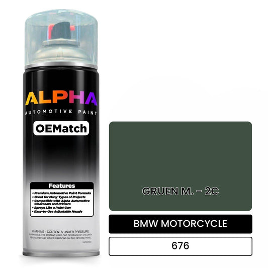 BMW MOTORCYCLE GRUEN M. - 2C 676 OEMatch Spraycan