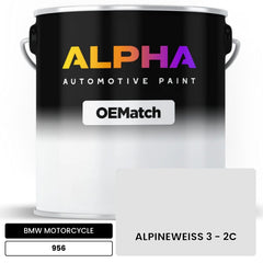 BMW MOTORCYCLE ALPINEWEISS 3 - 2C 956 | OEMatch Automotive Basecoat