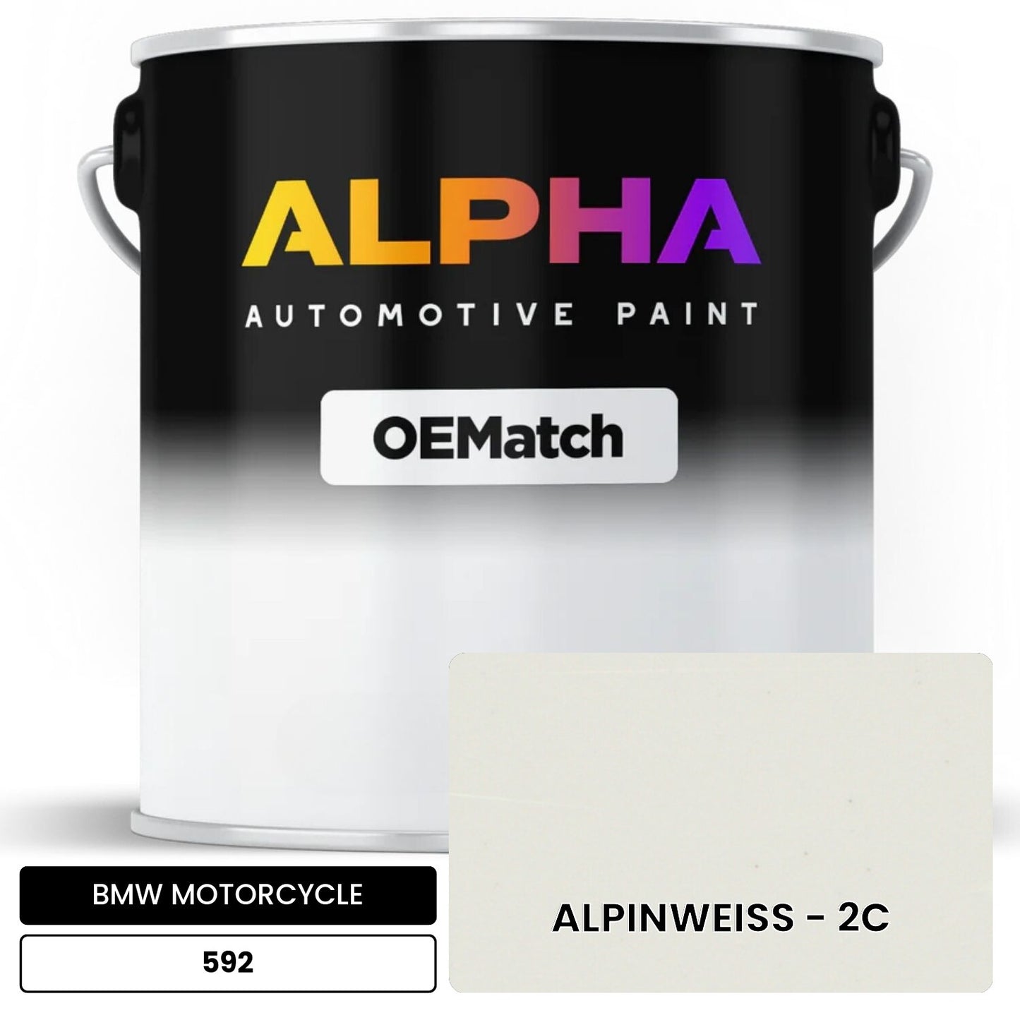 BMW MOTORCYCLE ALPINWEISS - 2C 592 OEMatch Basecoat