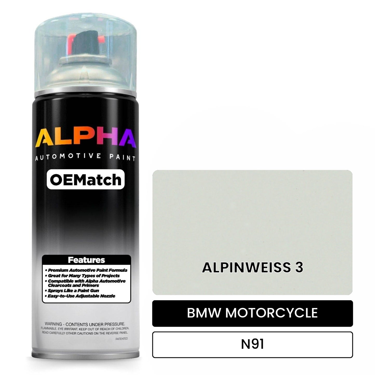 BMW MOTORCYCLE ALPINWEISS 3 N91 OEMatch Spraycan