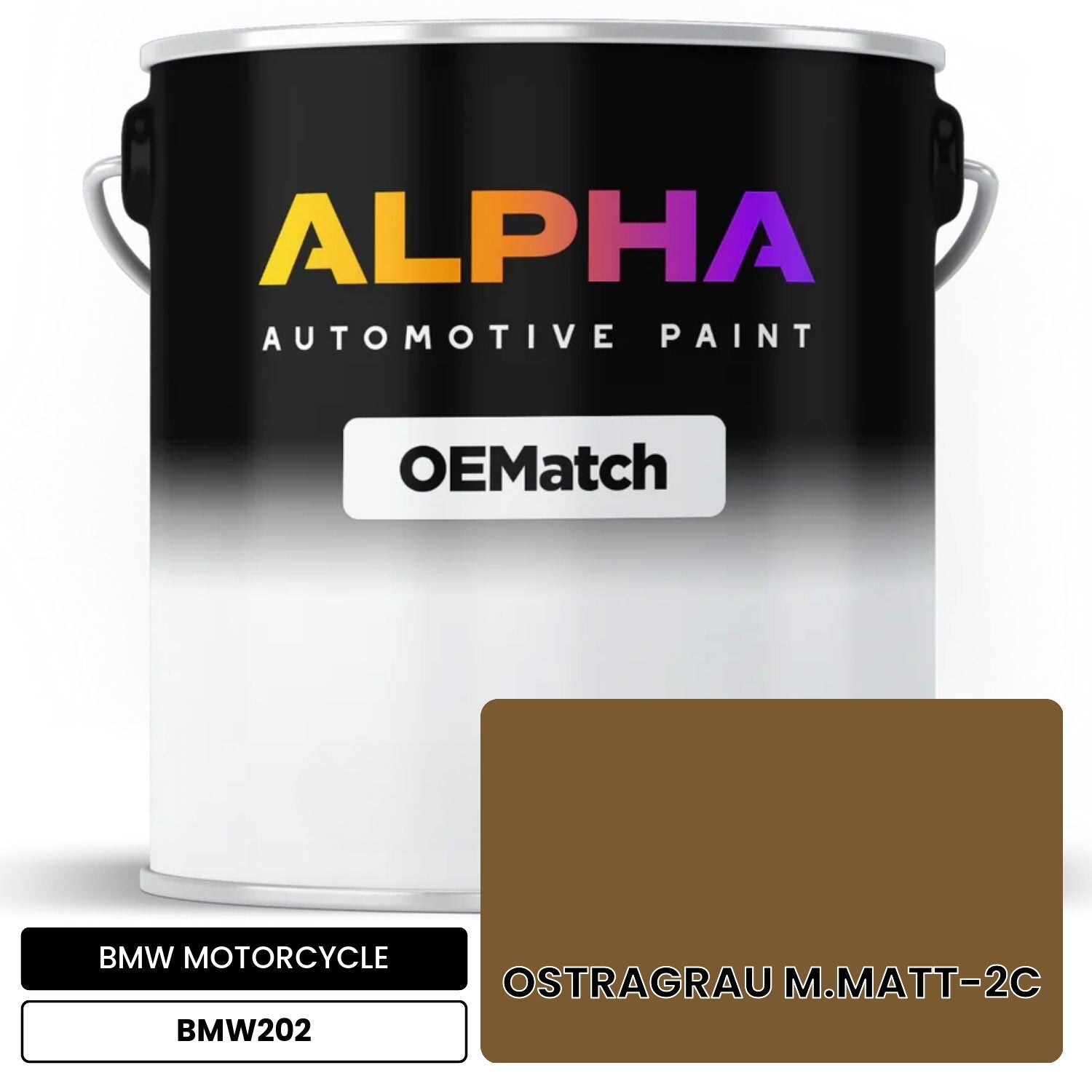 BMW MOTORCYCLE OSTRAGRAU M.MATT-2C BMW202 OEMatch Basecoat