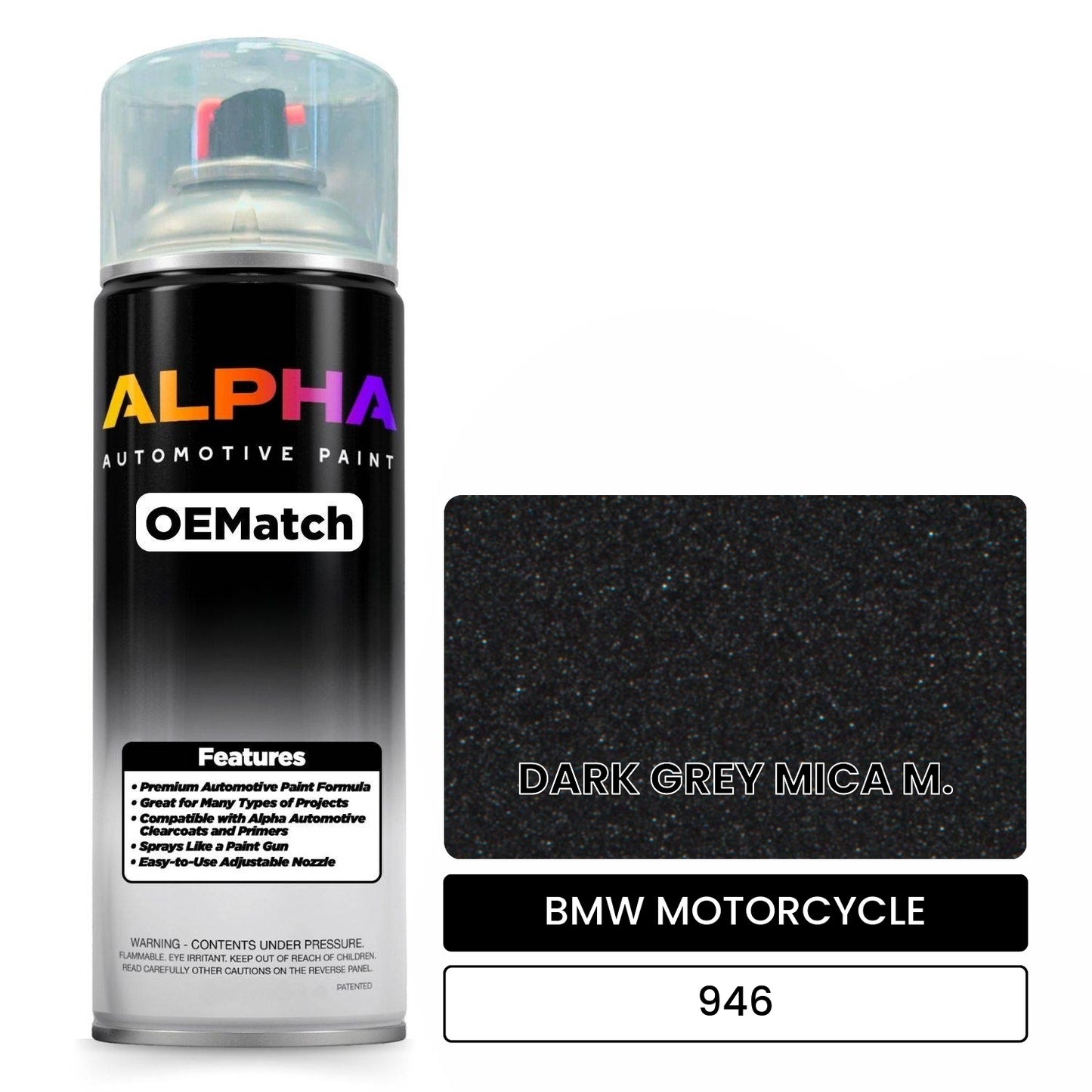 BMW MOTORCYCLE DARK GREY MICA M. 946 OEMatch Spraycan
