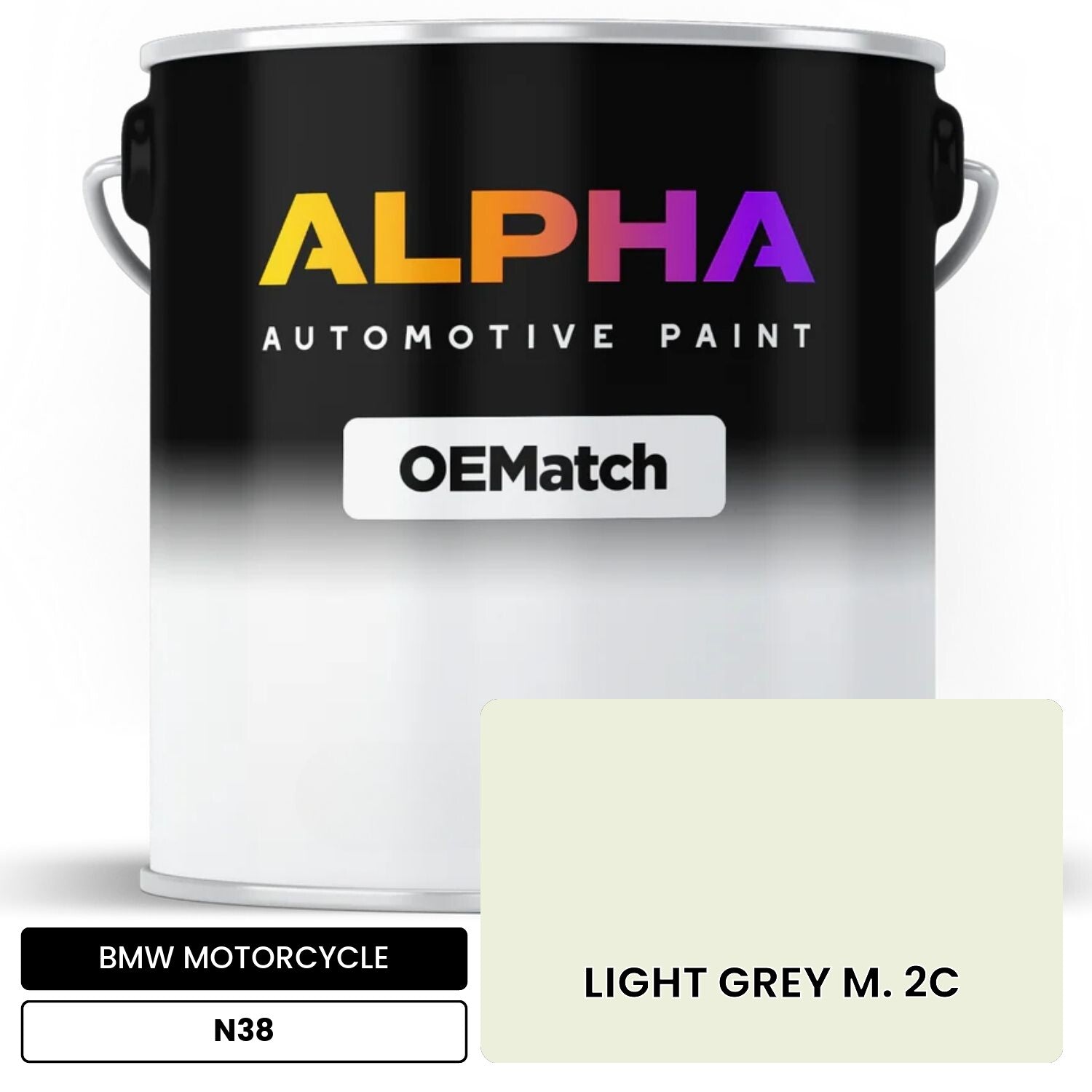 BMW MOTORCYCLE LIGHT GREY M. 2C N38 OEMatch Basecoat