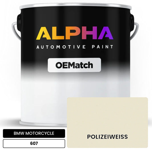BMW MOTORCYCLE POLIZEIWEISS 607 OEMatch Basecoat