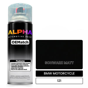BMW MOTORCYCLE SCHWARZ MATT 121 | OEMatch Automotive Spraycan