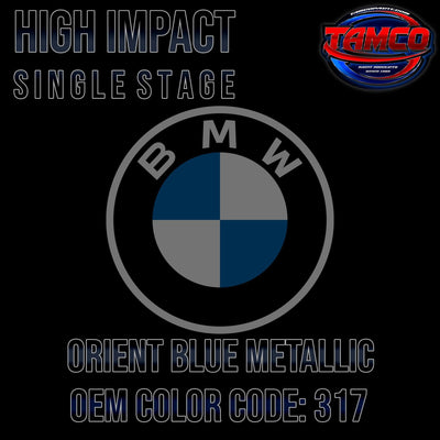 BMW Orient Blue Metallic | 317 | 1994-2005 | OEM High Impact Single Stage - The Spray Source - Tamco Paint Manufacturing