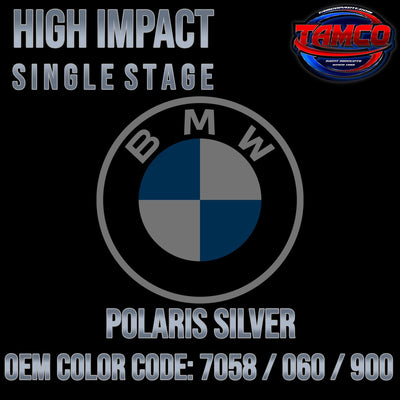 BMW Polaris Silver | 7058 / 060 / 900 | 1968-1986 | OEM High Impact Single Stage - The Spray Source - Tamco Paint Manufacturing