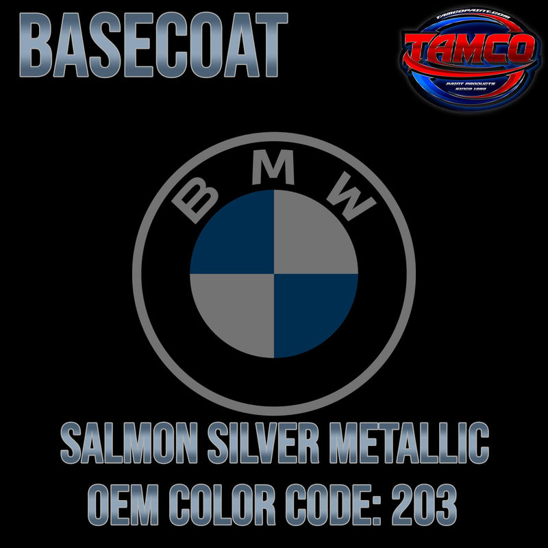 BMW Salmon Silver Metallic | 203 | 1987-1991 | OEM Basecoat - The Spray Source - Tamco Paint Manufacturing