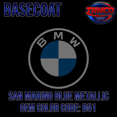 BMW San Marino Blue Metallic | B51 | 2012-2021 | OEM Basecoat - The Spray Source - Tamco Paint Manufacturing